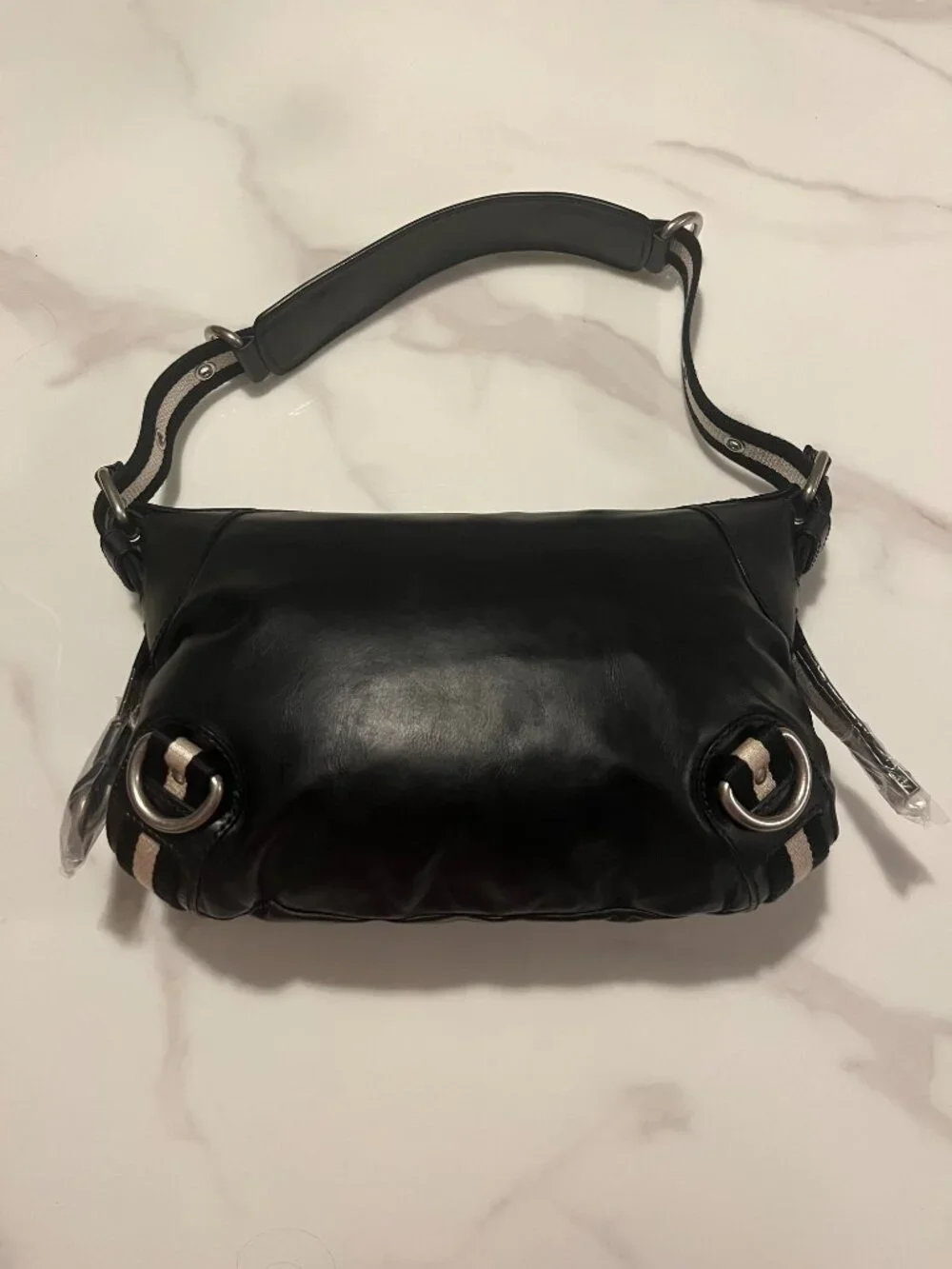 Bally Black Leather Hobo Shoulder Bag + Dust Bag - Picture 8 of 15